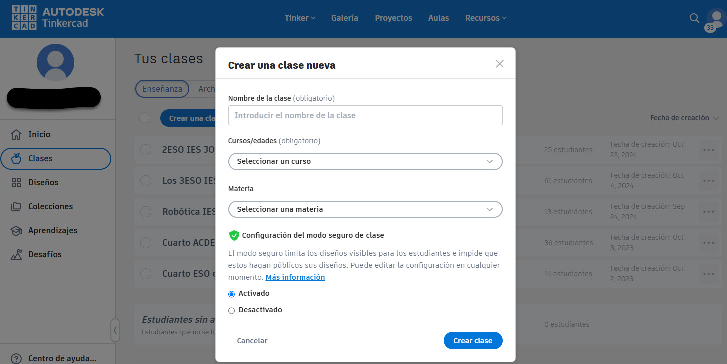 Crear clases